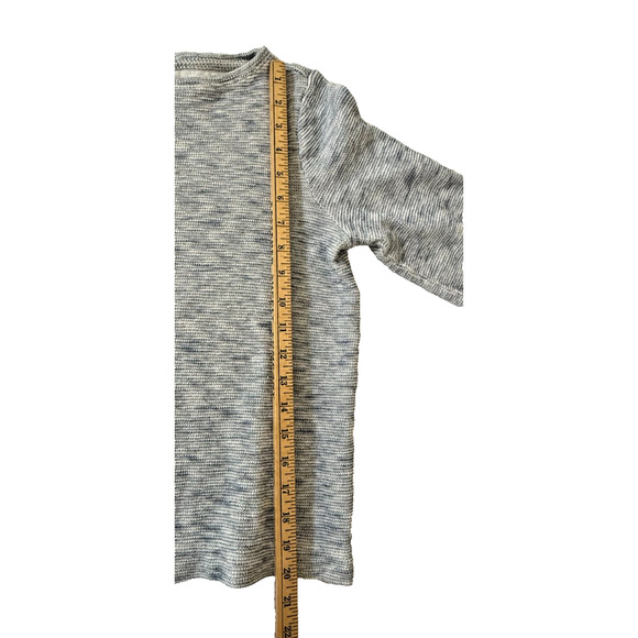 Womens 3/4 Sleeve Cotton Blue White Space Dyed Pullover SM J. Jill Pure Jill - Picture 6 of 8